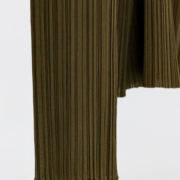 Issey Miyake Pleats Please Khaki Cardigan - Picture 6 of 6